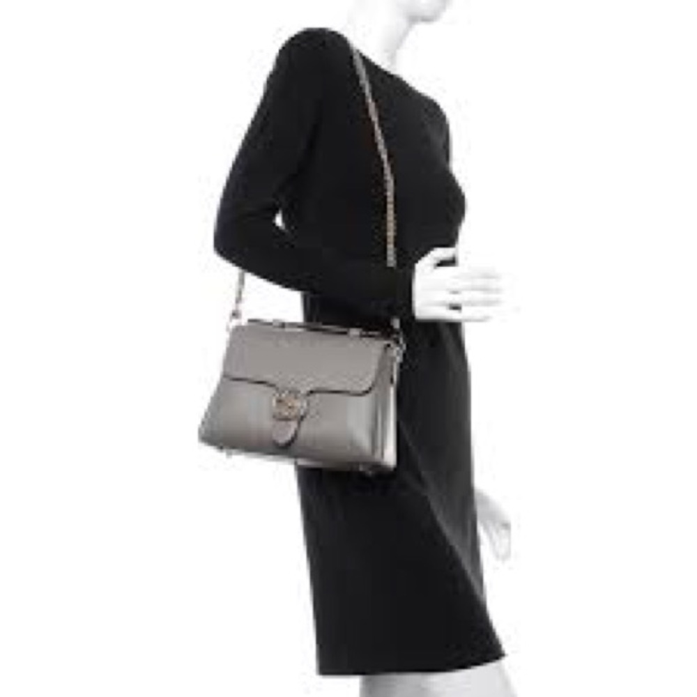 Gucci interlock G tote top handle Gray NEW - Picture 4 of 11